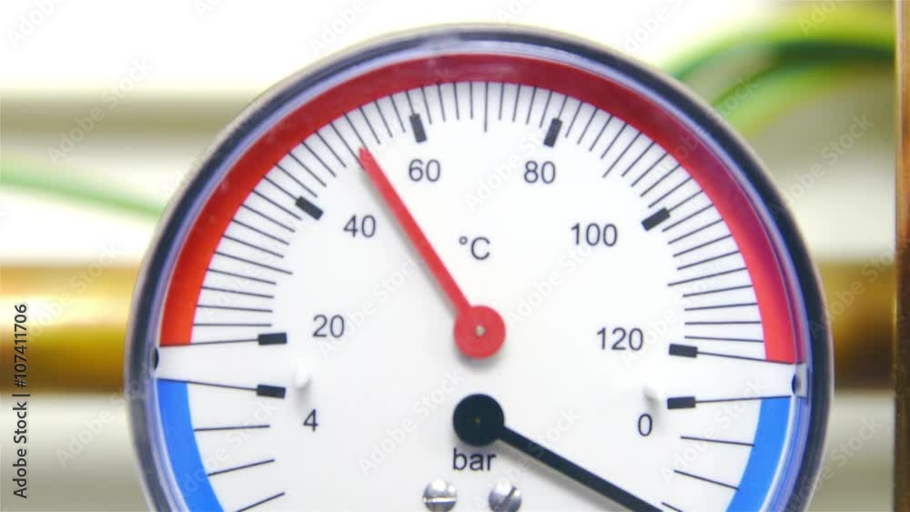 Temperature and manometer instrument close up Temperature and manometer instrument close up