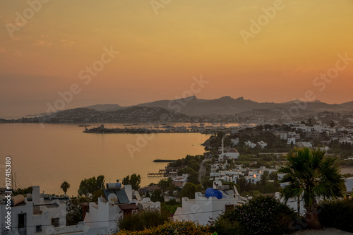 Yalikavak harbor at sunrise Bodrum region, Turkey