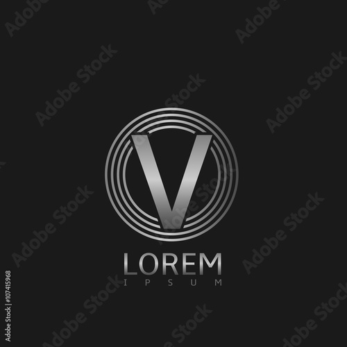 Free Download Silver V letter logo - GFXLoad