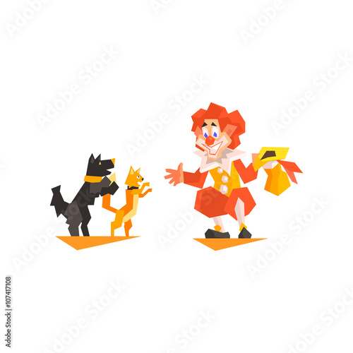 Circus Clown Pet Trainer Performing