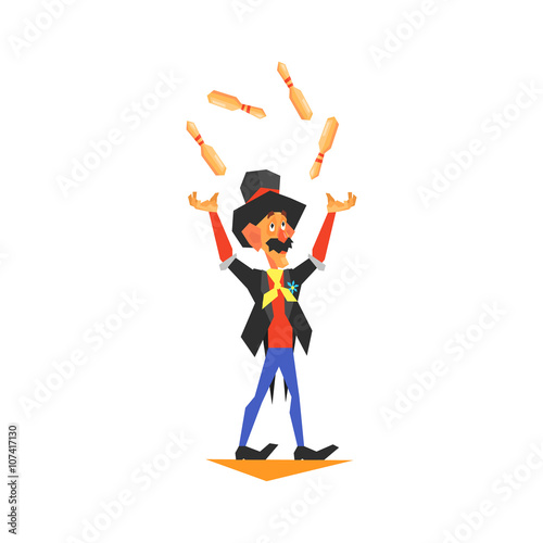Circus Juggler Performing