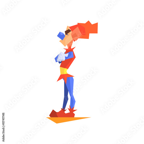 Circus Angry Clown Performing