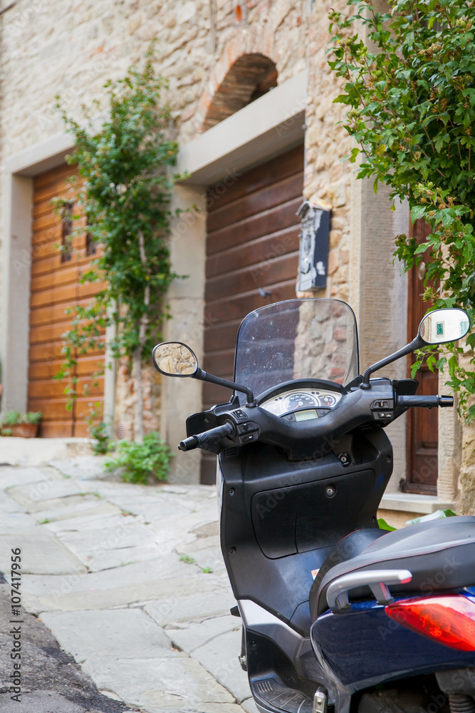scooter in an Italian little street