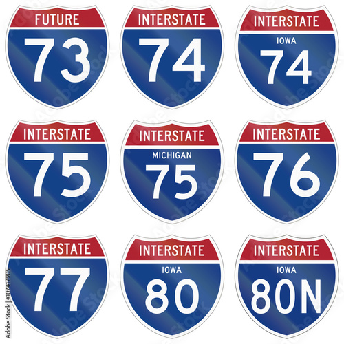 Collection of Interstate highway shields used in the US Free Download Collection of Interstate highway shields used in the US - GFXLoad