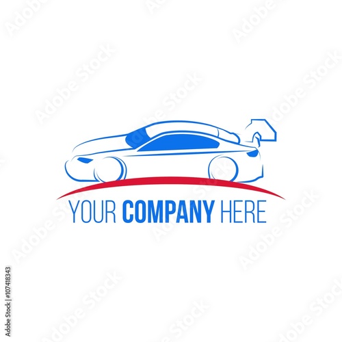 car race logo icon Vector