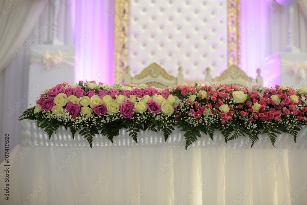 Fototapeta premium Wedding roses decoration