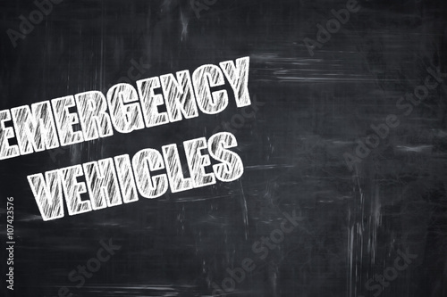Chalkboard writing: Emergency services sign