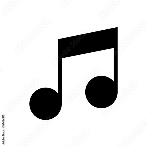 Musical note flat icon isolate on white background vector illustration eps 10