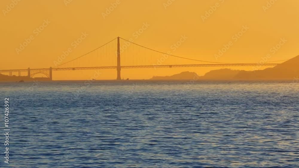 Golden Gate bridge sunset in San Francisco California USA Golden Gate bridge sunset in San Francisco California USA