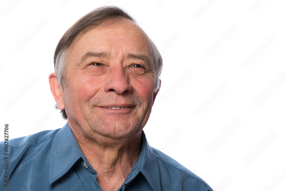 Obraz premium Portrait of senior man isolated on white