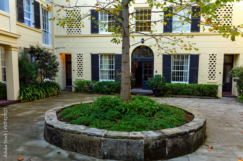 Courtyard of Old Classical Apartment Block in Sydney photo