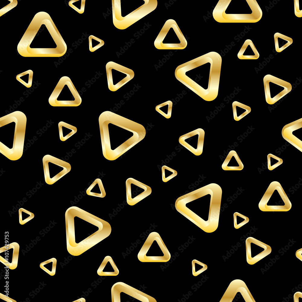 Seamless geometric pattern golden triangles Seamless geometric pattern golden triangles