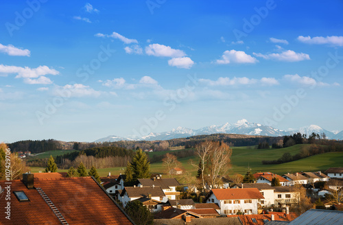 Weyarn mit Blick zum Wendelstein photo