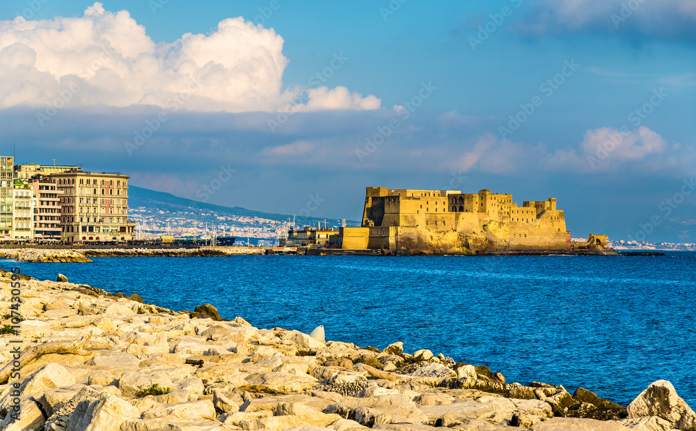 Castel dell'Ovo, a medieval fortress in the bay of Naples