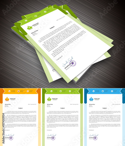 Letterhead. File contains text editable AI, EPS10,JPEG and free font link used in design.