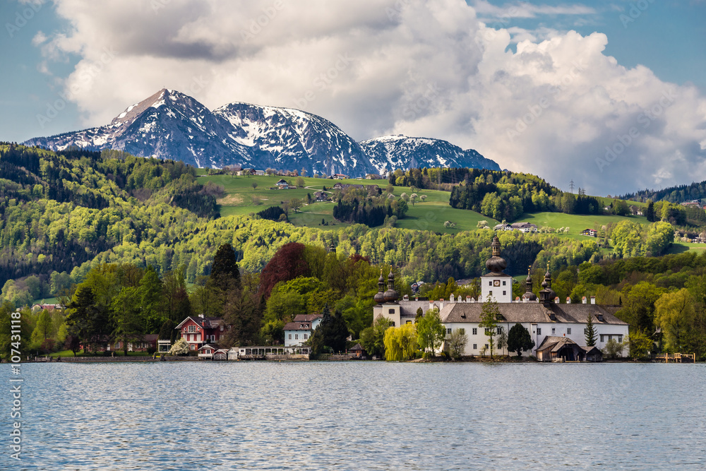 Castle Ort, Mountain And Traunsee-Gmunden,Austria