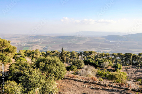 Foto Blick vom Berg Tabor, nahe Nazareth, in Richtung südliches Israel
