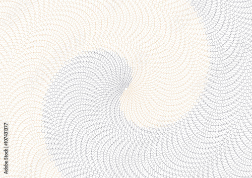 Guilloche vector background grid pattern with the yin and yang in the center