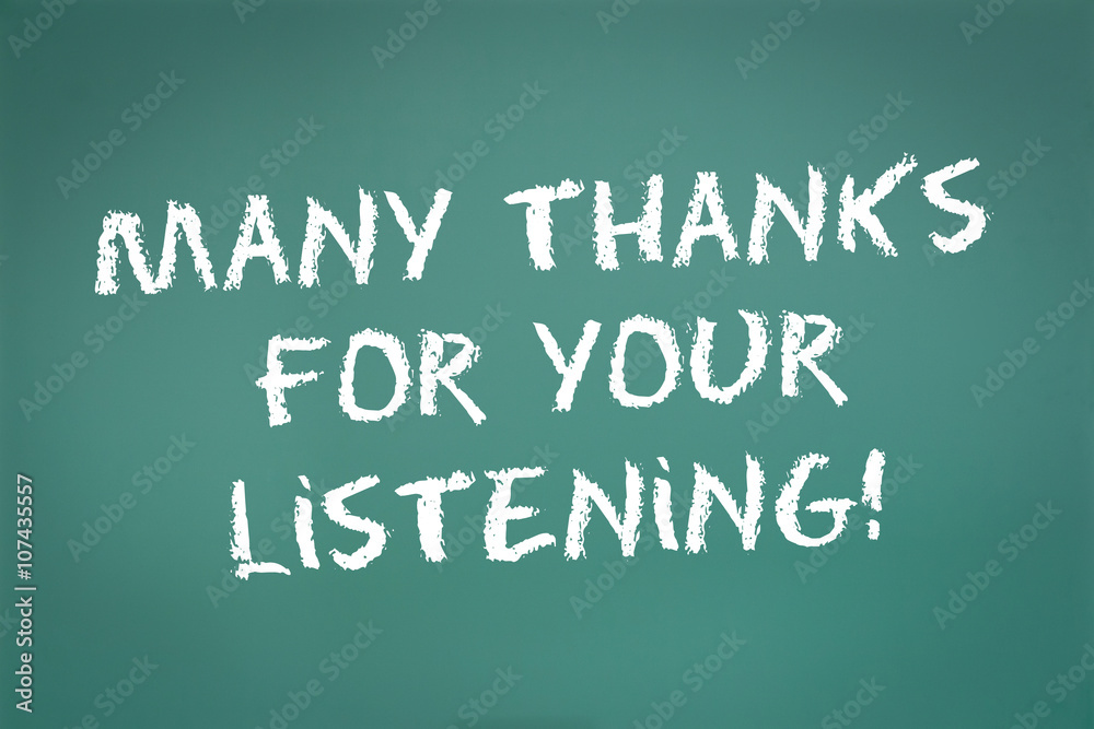 Many Thanks For Your Listening Stock Illustration Adobe Stock
