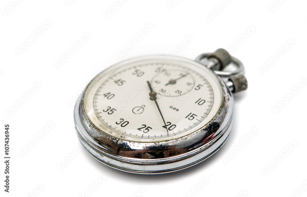 old stopwatch isolated