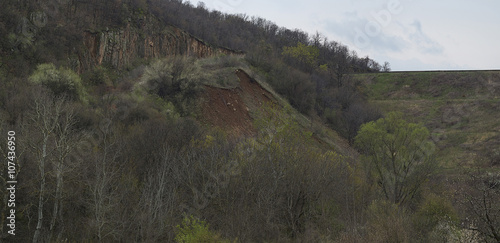 Destruction of roads in the old quarry