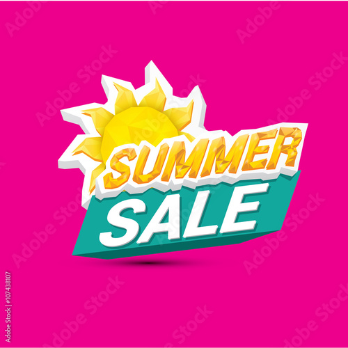 vector hot summer sale sticker . 