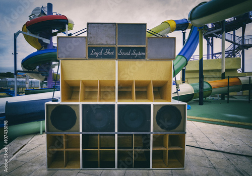 sound system en parque acuatico