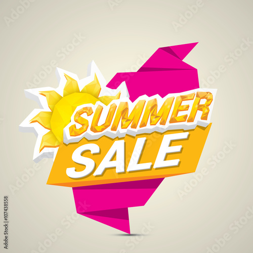 vector hot summer sale sticker . 