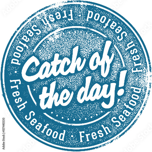 Fresh Catch Seafood of the Day Stamp
