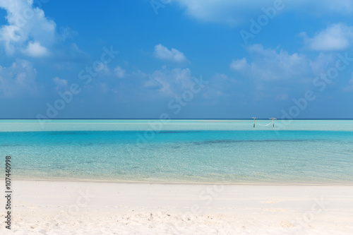 sea and sky on maldives beach