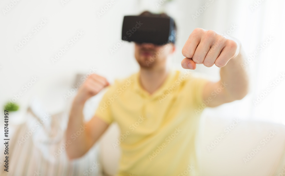 young man in virtual reality headset or 3d glasses young man in virtual reality headset or 3d glasses