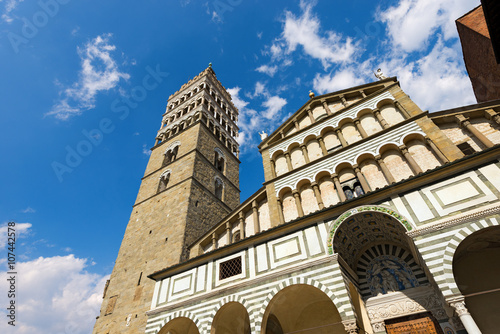 The Cathedral of San Zeno (St. Zeno) X century in Piazza Duomo (Cathedral square). Pistoia, Tuscany, Italy photo