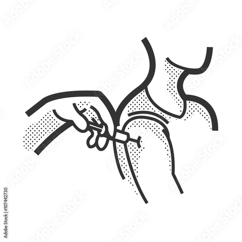 Medical Patient icon, inject