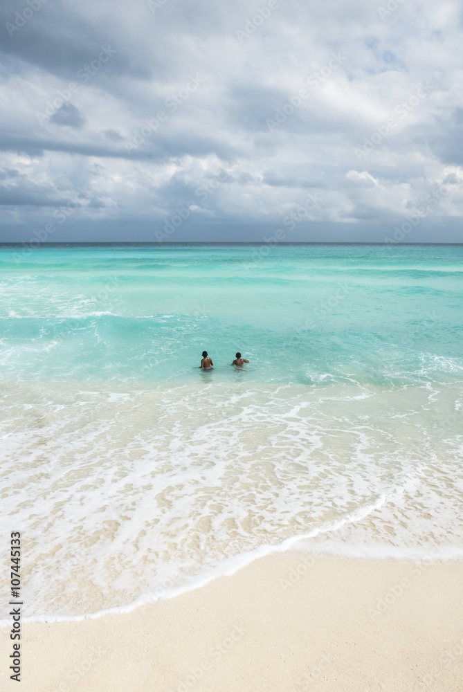 white tropical beach in cancun, yucatan mexico white tropical beach in cancun, yucatan mexico