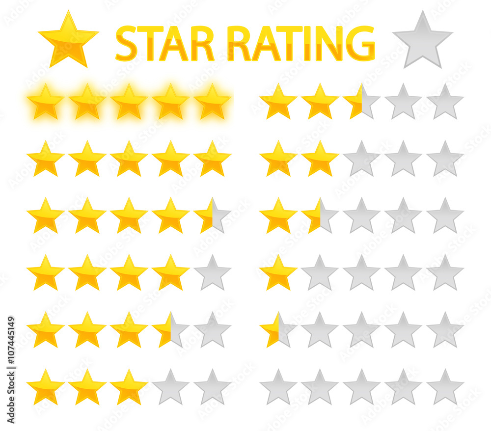 5 star rating system - gold gray 5 star rating system - gold gray