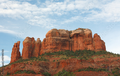 Cathedral Rock at Sedona, Arizona. Cathedral Rock is a famous landmark on the Sedona, Arizona skyline, and is one of the most-photographed sights in Arizona, USA