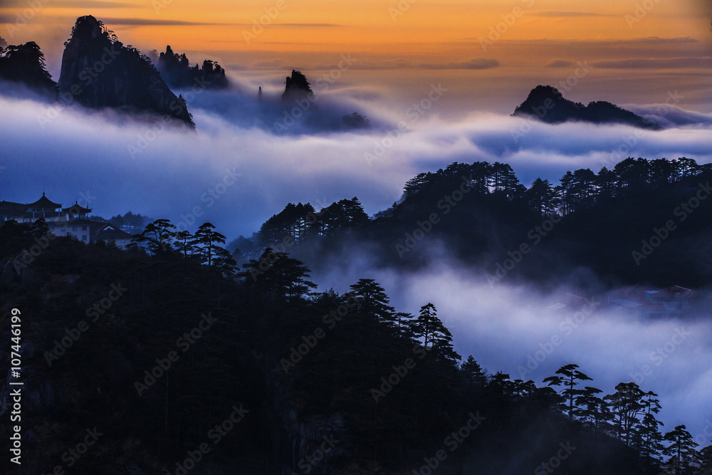 Mt Huangshan in Anhui province,China