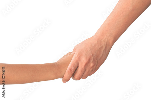 Mother and children hands.