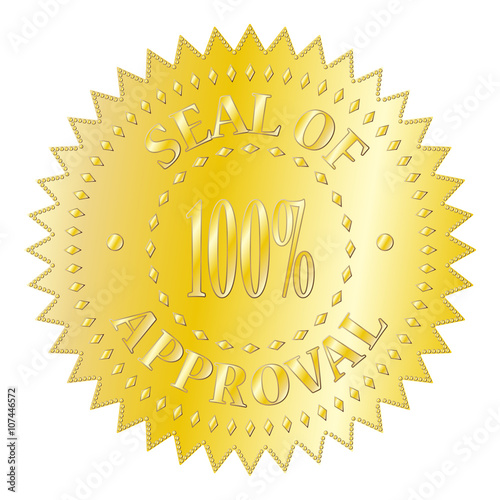 Gold Seal Of Approval Badge Textured