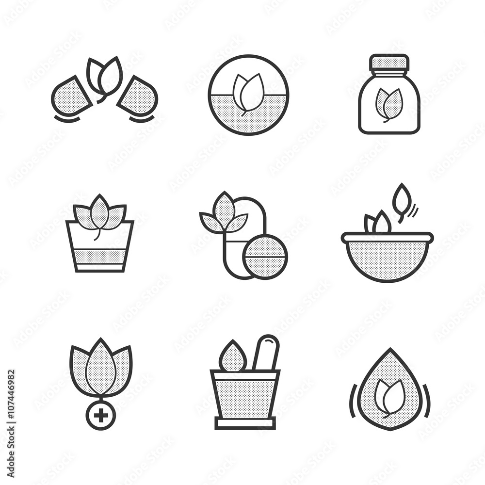 Set of Alternative Medicine Icons Set of Alternative Medicine Icons