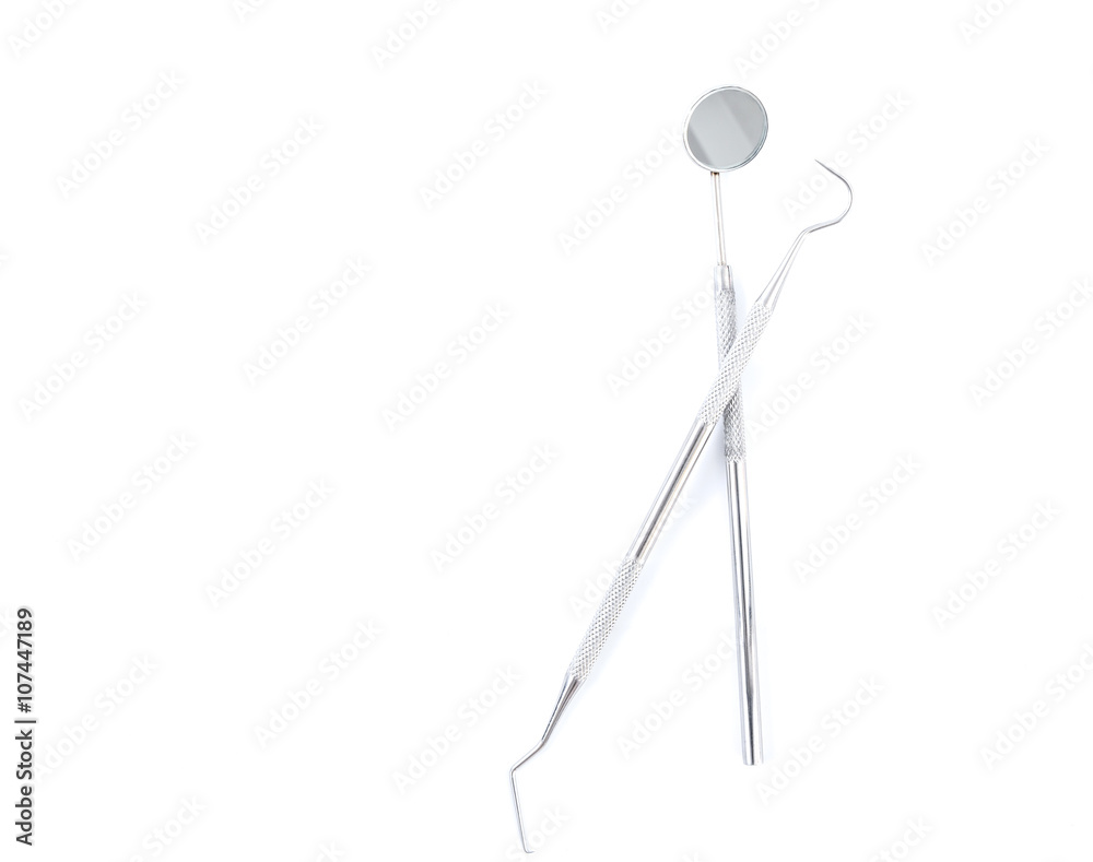 Dental tools on white background Dental tools on white background