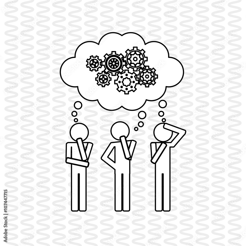 Teamwork wirth gear design, vector illustration Teamwork wirth gear design, vector illustration