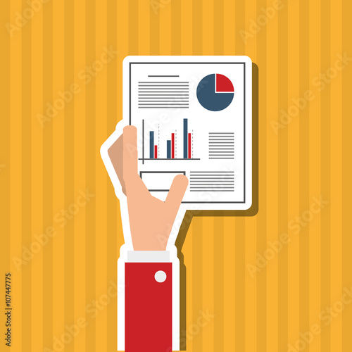 Infographic document design, vector illustration