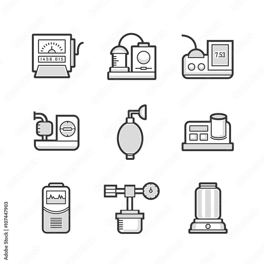 Medical Device Icon Set of Operating Room Medical Device Icon Set of Operating Room