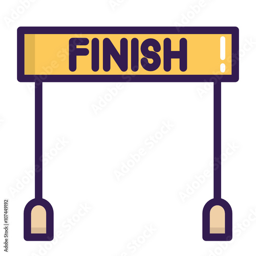 gold Finish line icon