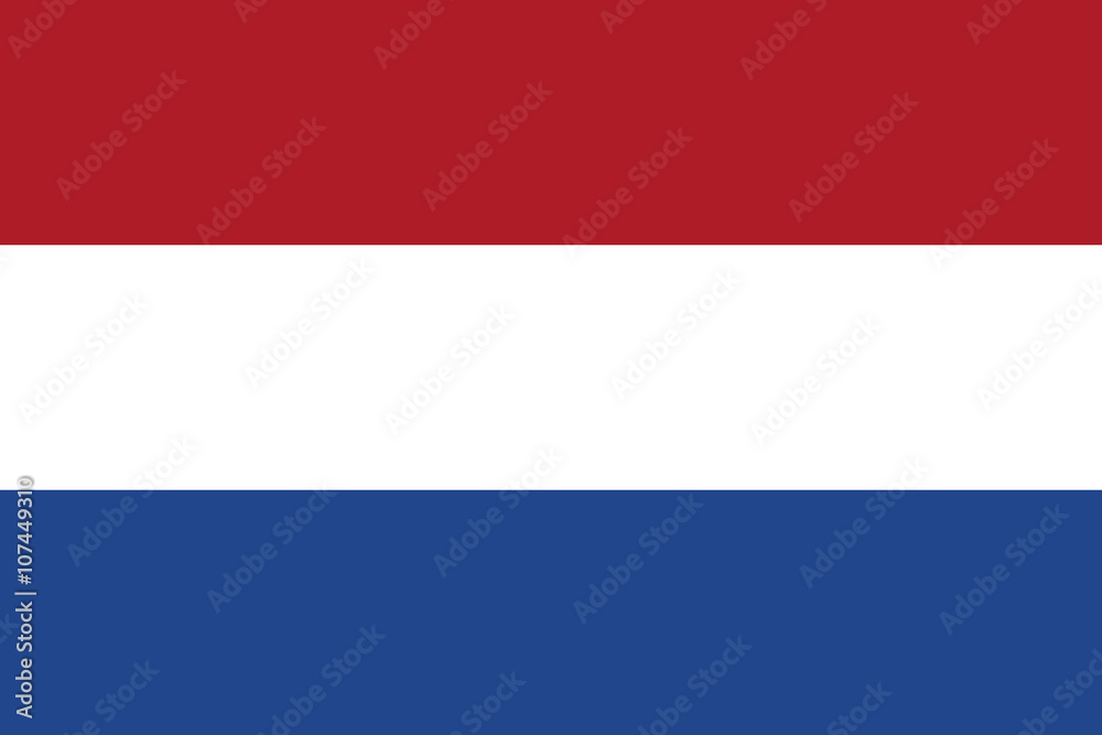 Fototapeta premium Vector of Dutch flag.