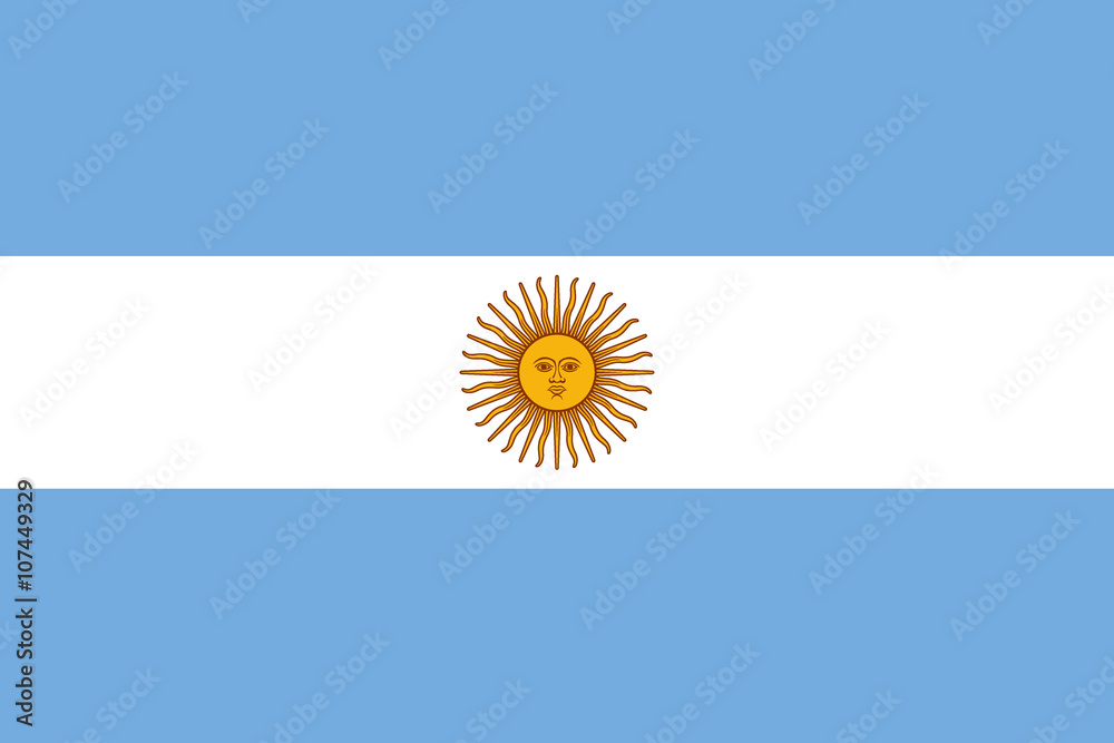 Nice vector of Argentinian flag. - obrazy, fototapety, plakaty 