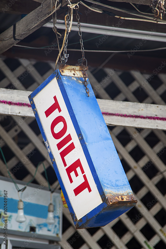 Obraz premium Old toilet sign