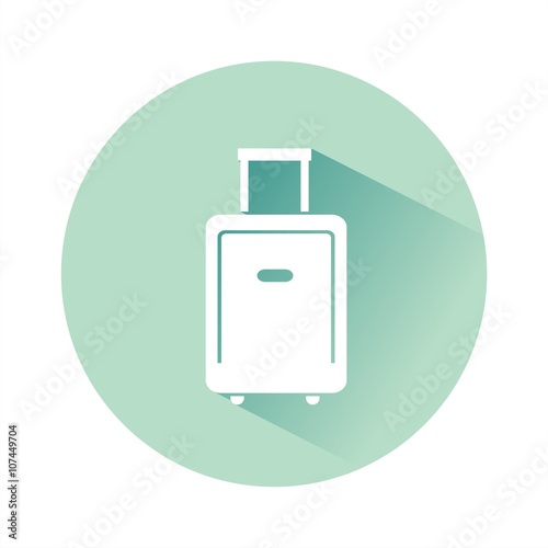 Icono de maleta. Accesorio para viaje. Ilustración vectorial