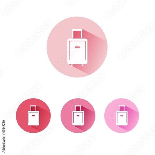 Icono de maleta. Accesorio para viaje. Ilustración vectorial